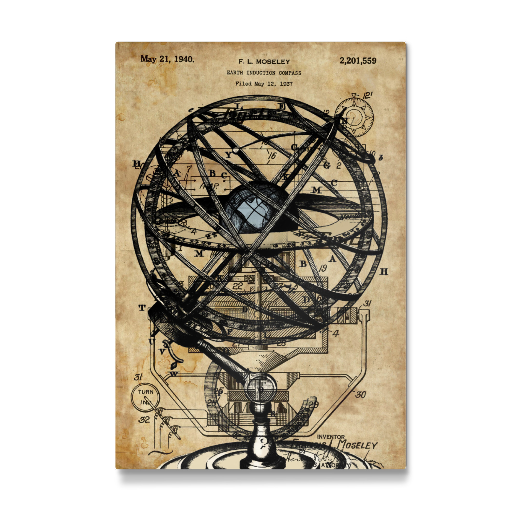 Galerie-Print "Steampunk Armillarkugel" 75x50 cm artboxONE