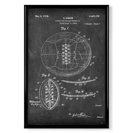 Fußball patent (Tafel)