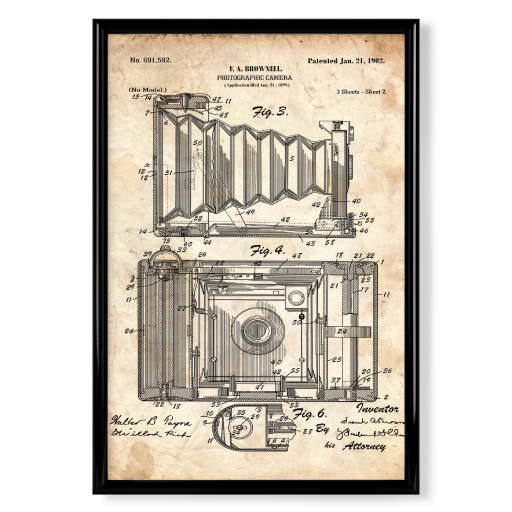 Retro Kamera Patent III (Antik)
