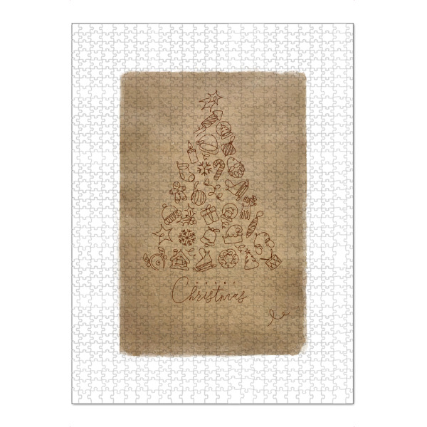 Puzzle Ravensburger "Pen line christmas tree craft" artboxONE - Weihnachten