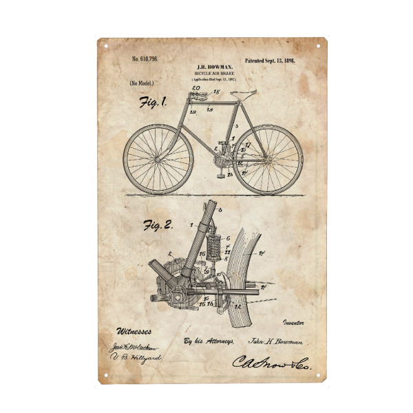 Holzbild "Vintage Fahrrad VII (Antik)" artboxONE - Reise,Sport