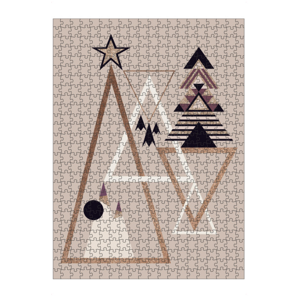 Puzzle Ravensburger "Merry abstract xmas" artboxONE - Weihnachten