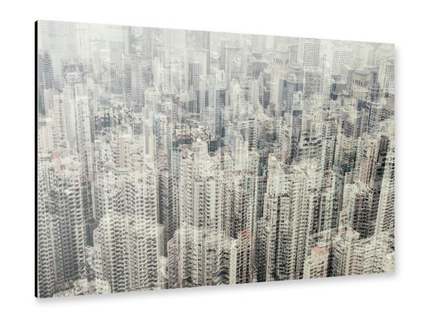 Alu-Dibond "HONG KONG PROJEKTION" 30x20 cm artboxONE