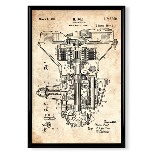 Auto Getriebe Patent (Antik)