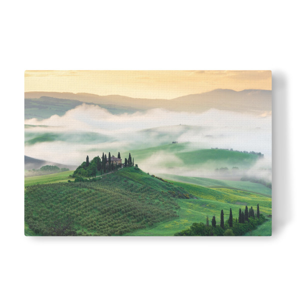 Leinwandbild "Nebliger Morgen in der Toskana" artboxONE - Reise / Länder - Italien,Podere belvedere,Val d'orcia,Toskana,Nebel,San quirico,Tuscany