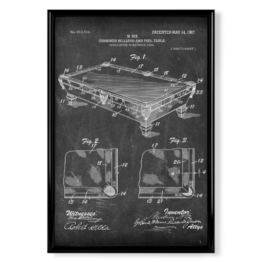 Billardtisch Patent (Tafel)