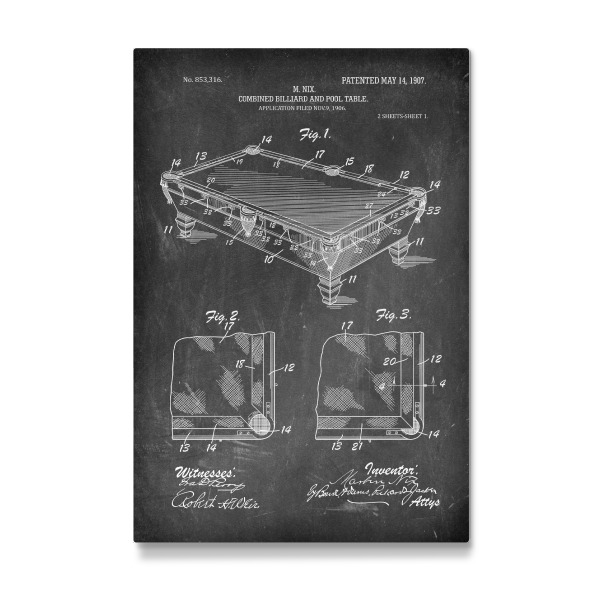 Galerie-Print "Billardtisch Patent (Tafel)" 30x20 cm artboxONE