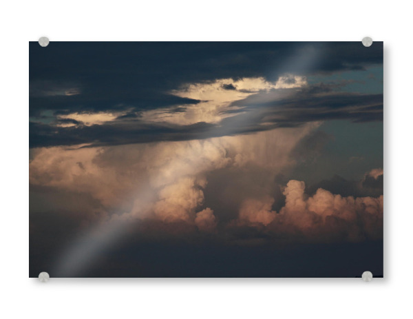 Acrylglasbild "Wolken Treffen" artboxONE - Natur - Donner,Wolke,Himmel,Regen