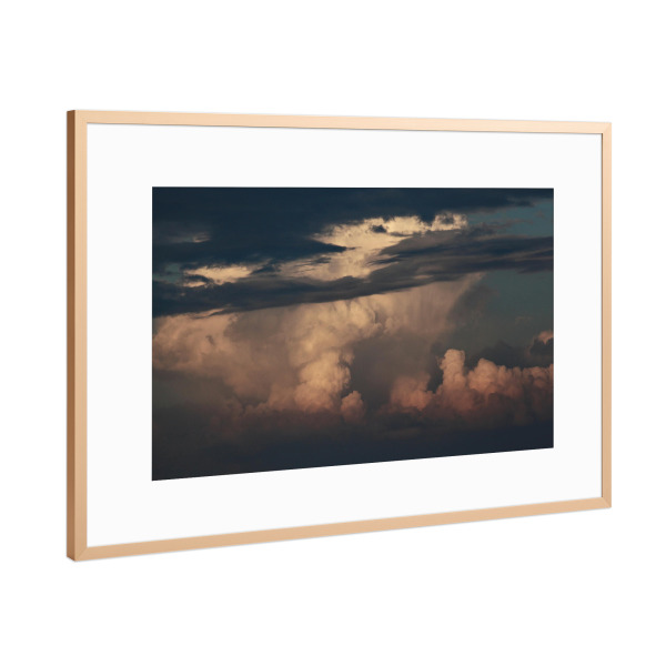 Poster mit Rahmen Kupfer "Wolken Treffen" artboxONE - Natur - Donner,Wolke,Himmel,Regen