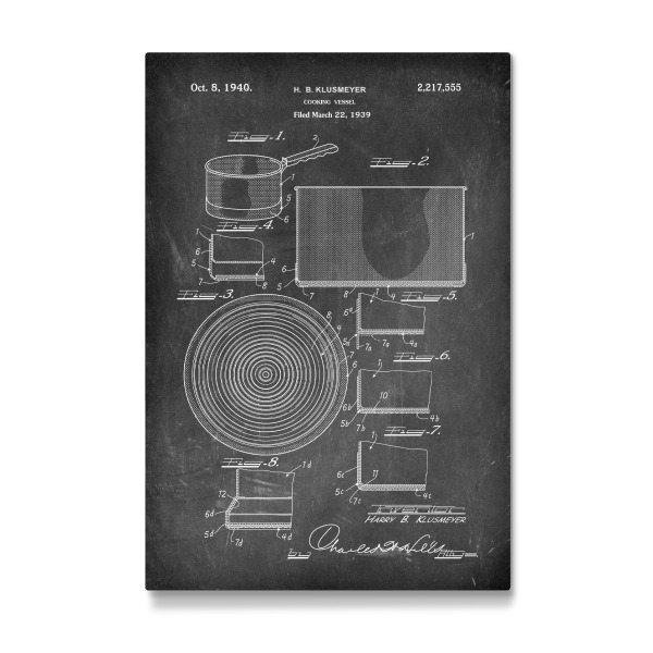 Galerie-Print "Kochtopf Patent (Tafel)" 30x20 cm artboxONE