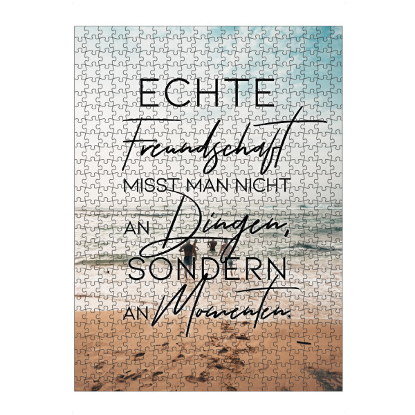 Puzzle Ravensburger "Echte Freundschaft misst man nicht" artboxONE - Typografie,Menschen