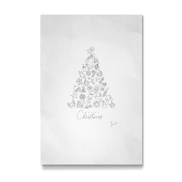 Galerie-Print "Pen line drawing christmas tree" 30x20 cm artboxONE
