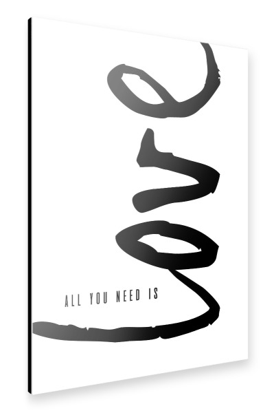 Alu-Dibond "You NEED Love" 30x20 cm artboxONE