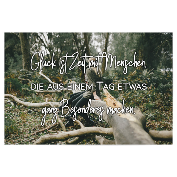 Poster 30x20 cm "Glück ist Zeit mit Menschen" artboxONE - Typografie,Menschen