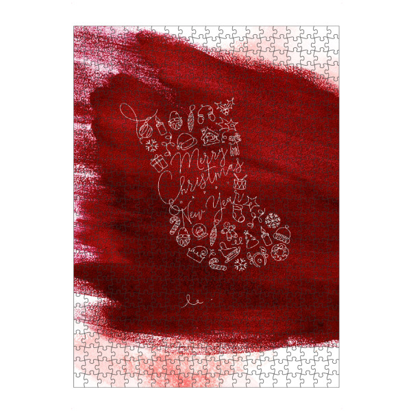 Puzzle Ravensburger "Pen line christmas toy socks red" artboxONE - Weihnachten