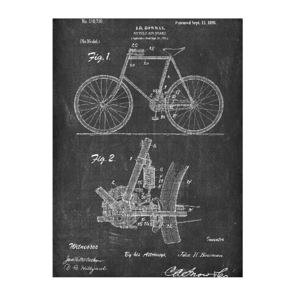 Puzzle Ravensburger "Vintage Fahrrad VII (Tafel)" artboxONE - Schwarzweiß,Sport