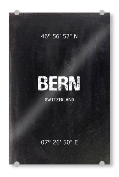 Acrylglasbild "Bern Wall Art" artboxONE - Städte,Reise,Schwarzweiß,Städte / Weitere - Bern,Switzerland,Art