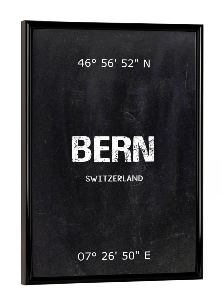 Poster mit schwarzem Rahmen "Bern Wall Art" artboxONE - Städte,Reise,Schwarzweiß,Städte / Weitere - Bern,Switzerland,Art