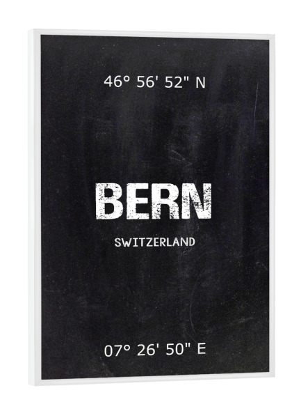 Poster mit weißem Rahmen "Bern Wall Art" artboxONE - Städte,Reise,Schwarzweiß,Städte / Weitere - Bern,Switzerland,Art