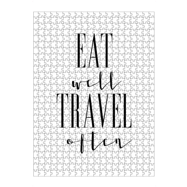Puzzle Ravensburger "Eat well" artboxONE - Typografie,Reise,Menschen,Schwarzweiß