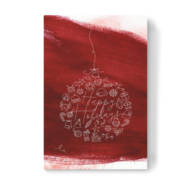 Leinwandbild "Christmas tree ball toy red" artboxONE - Weihnachten