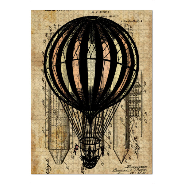 Puzzle Ravensburger "Antik Heißluftballon" artboxONE - Reise - Heißluftballon,Luftfahrzeug,Steampunk,Vintage,Retro,Viktorianisch,Entwurf