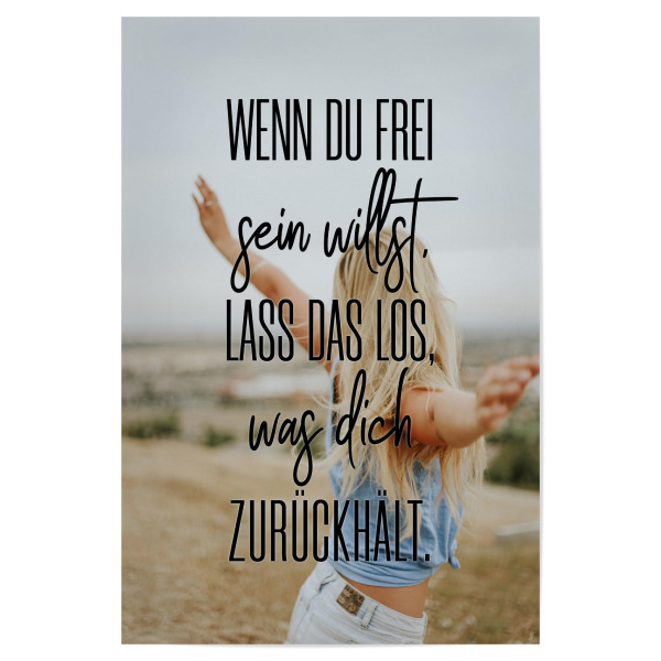 Poster 30x20 cm "Wenn du" artboxONE - Typografie,Menschen
