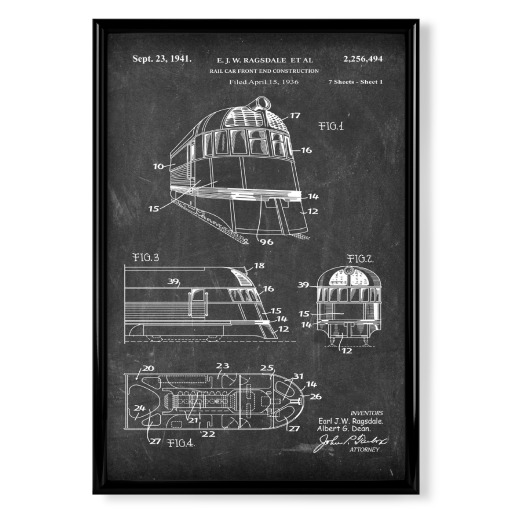 Vintage Zug Patent (Tafel)