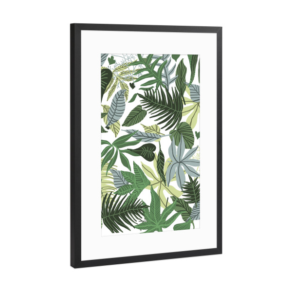 Poster mit Rahmen Schwarz (Metallic) "In The Jungle" artboxONE - Natur
