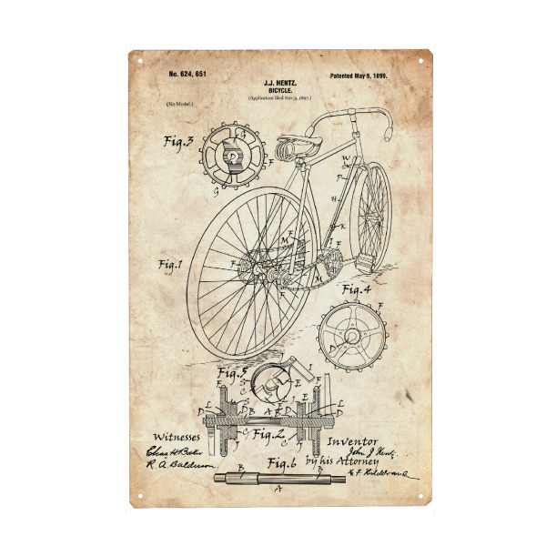 Holzbild "Vintage Fahrrad II (Antik)" artboxONE - Reise,Sport