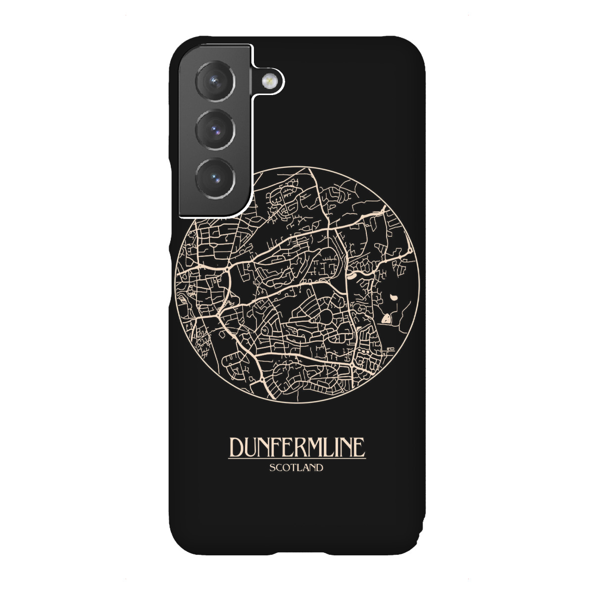 Samsung Galaxy "Retro Map Dunfermline Round" Premium-Case Handyhülle artboxONE