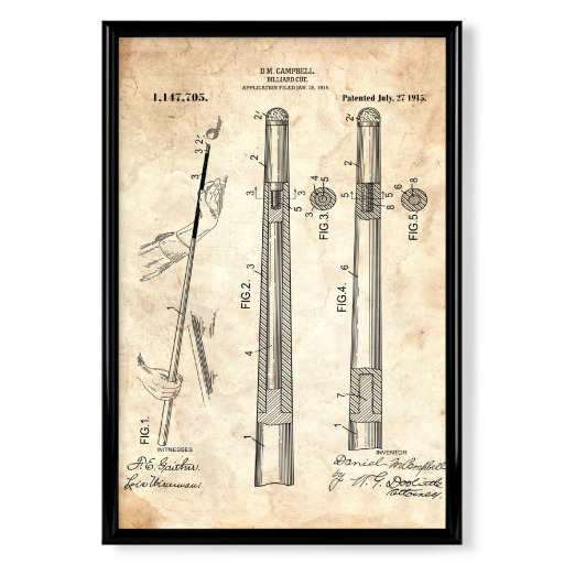 Billard Queue Patent (Antik)