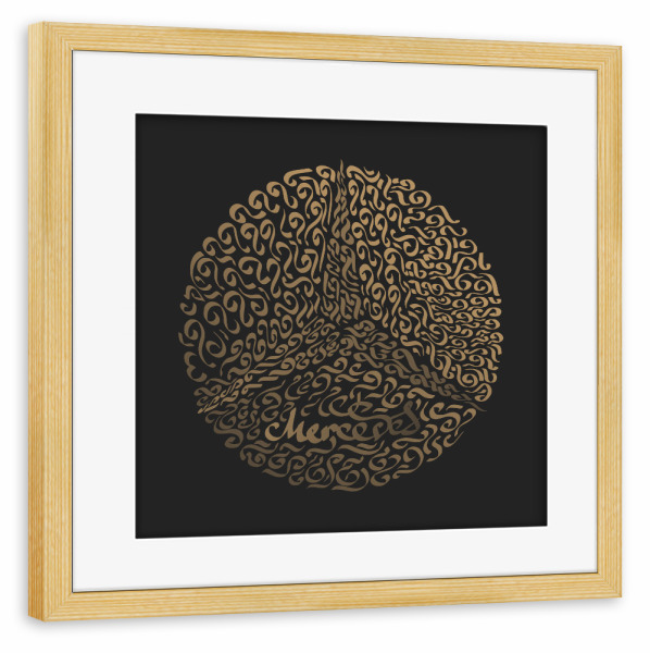 Poster mit Rahmen kiefer "MRCDS - Calligraphy" artboxONE - Typografie,Automobile