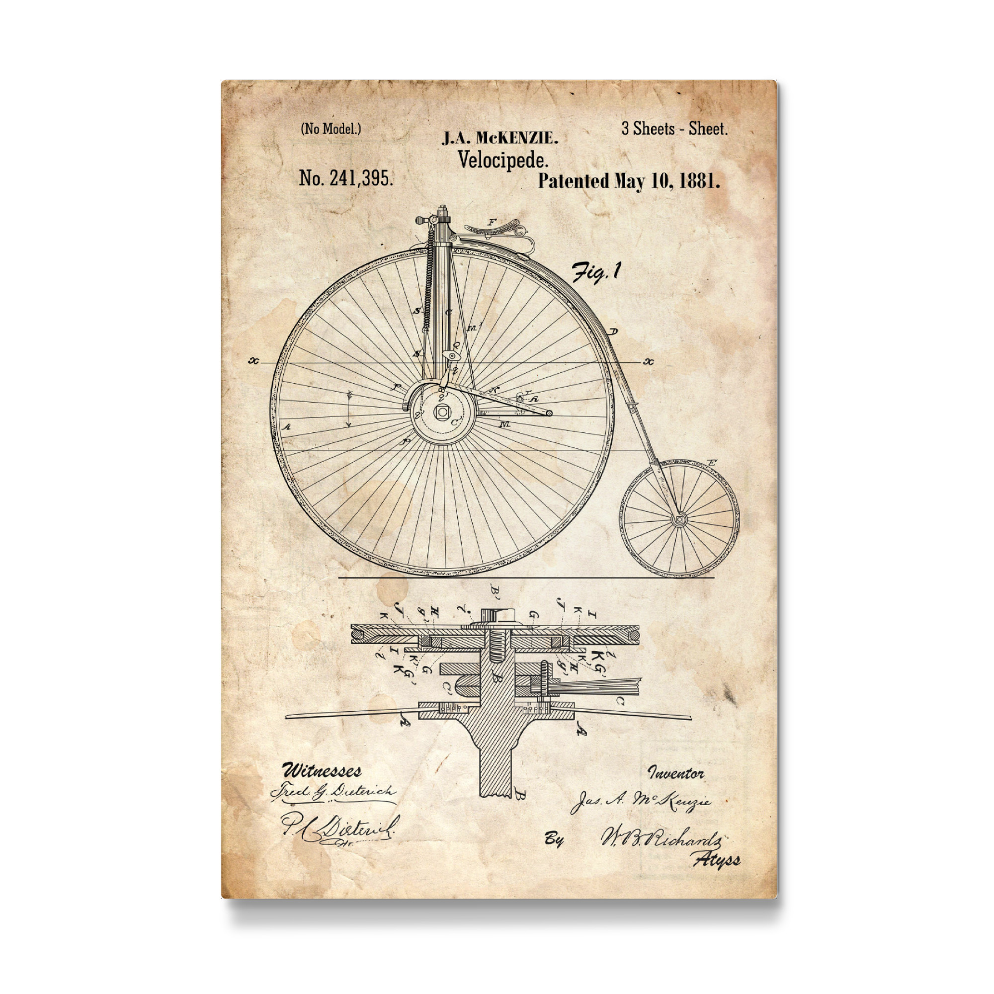 Galerie-Print "Vintage Fahrrad V (Antik)" 30x20 cm artboxONE