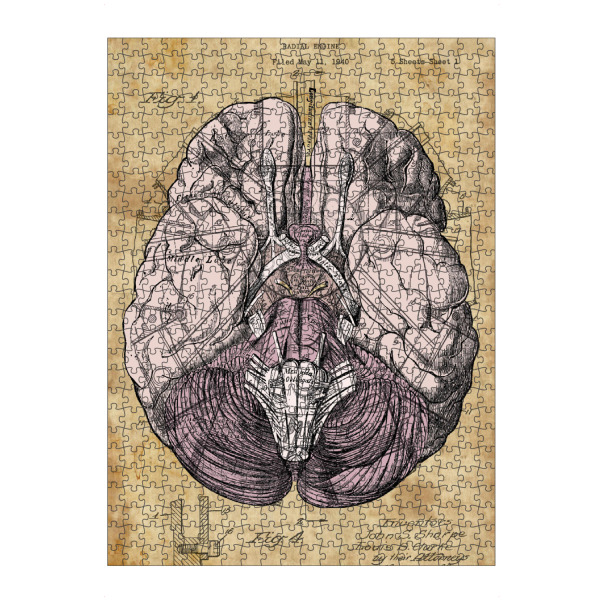 Puzzle Ravensburger "Steampunk Gehirn" artboxONE - Menschen