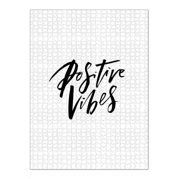 Puzzle Ravensburger "Positive Vibes inspirational quote" artboxONE - Typografie - Good vibes,Positivity,Sayings,Motivational,Inspirational