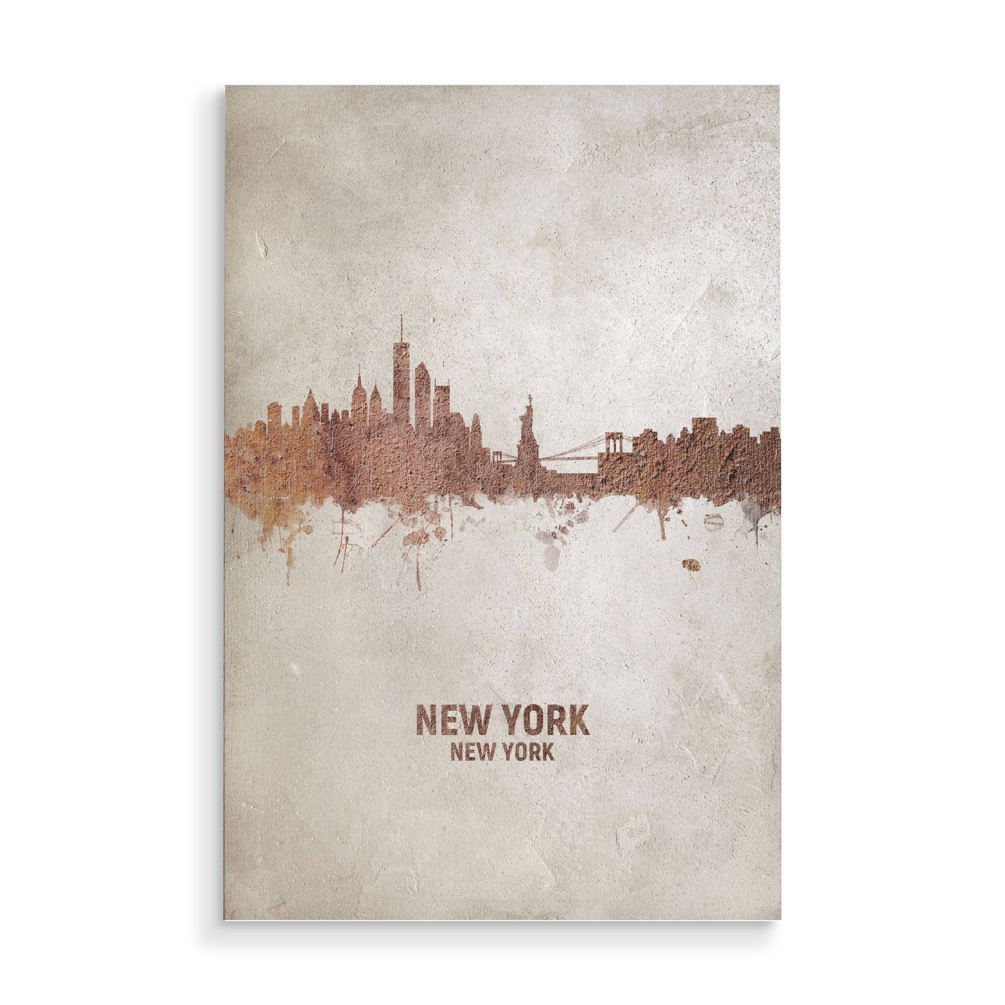 Holzbild "New York Rusty Skyline" artboxONE - Städte / New York - New york,New york skyline,Rust