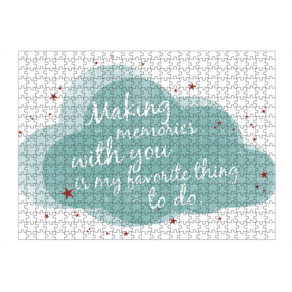 Puzzle Ravensburger "Making memories - türkis" artboxONE - Typografie,Für Kinder