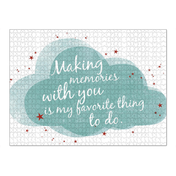 Puzzle Ravensburger "Making memories - türkis" artboxONE - Typografie,Für Kinder
