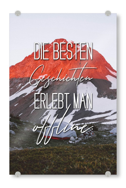 Acrylglasbild "Offline" artboxONE - Typografie,Menschen