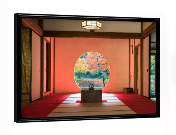 Poster mit schwarzem Rahmen "Meigetsu-in Tempel, Kamakura" artboxONE - Architektur,Reise / Asien