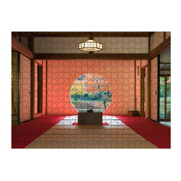 Puzzle Ravensburger "Meigetsu-in Tempel, Kamakura" artboxONE - Architektur,Reise / Asien