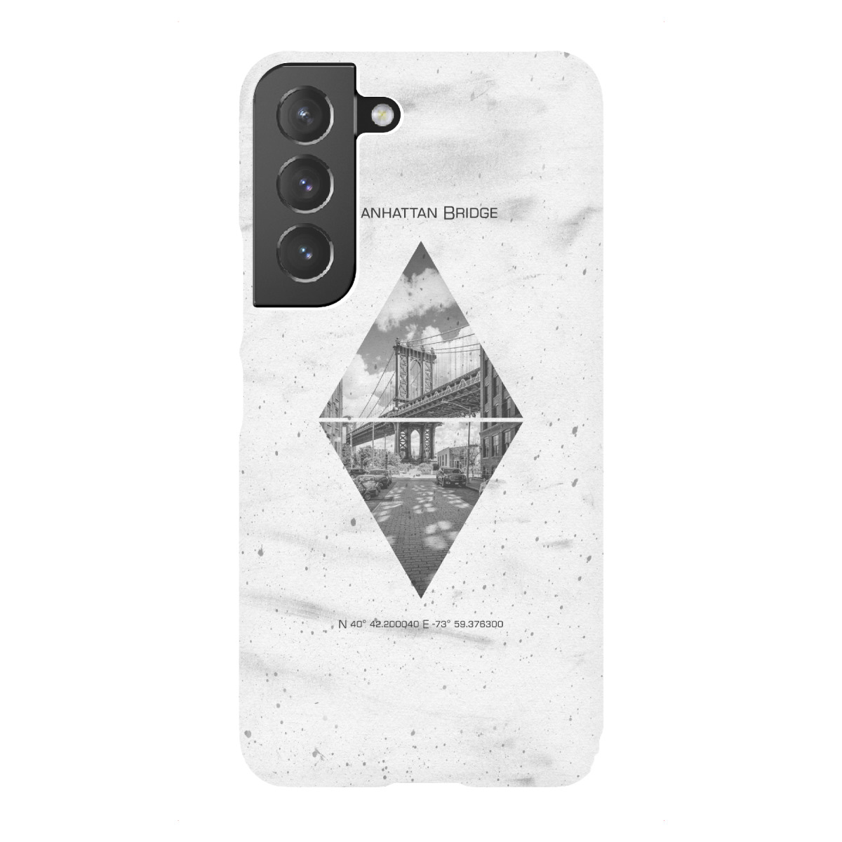 "Koordinaten NYC Manhattan Bridge"für Samsung Galaxy - Premium-Case Handyhülle artboxONE