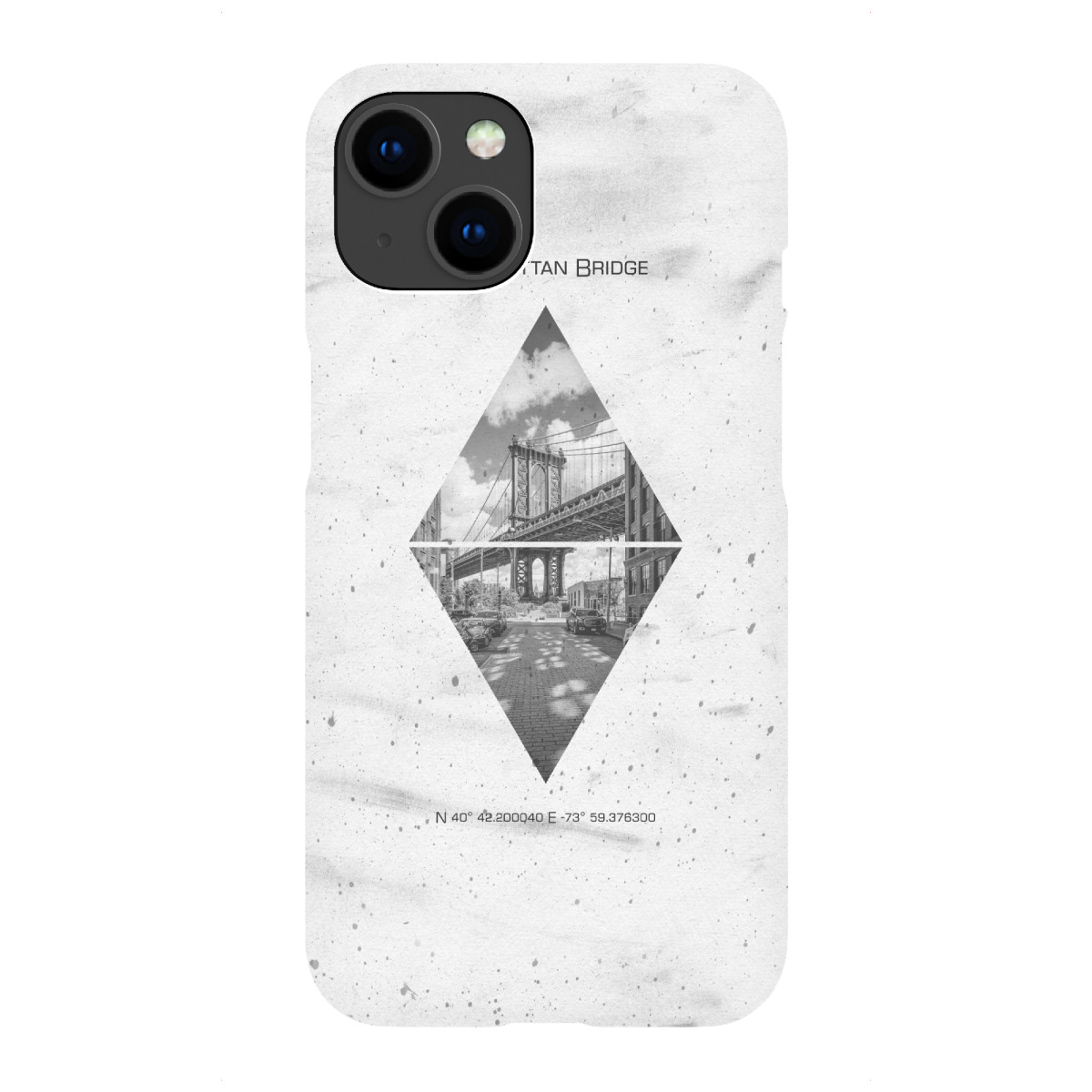 "Koordinaten NYC Manhattan Bridge"für iPhone - Premium-Case Handyhülle artboxONE