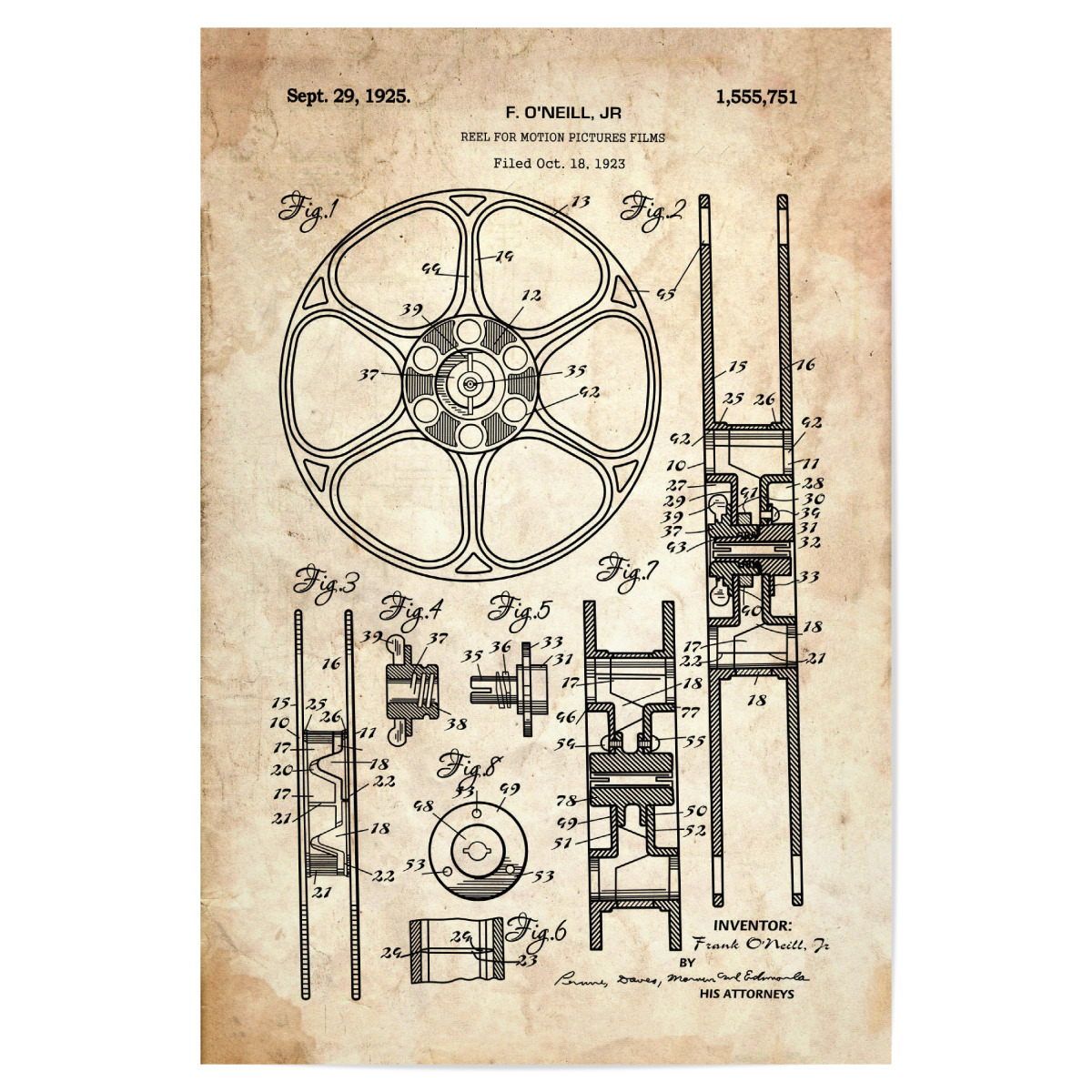 Filmrolle Entwurf Antik Als Poster Bei Artboxone Kaufen