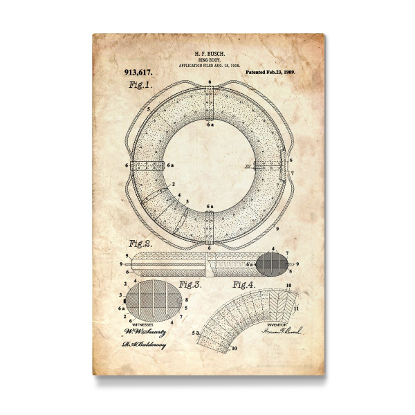 Galerie-Print "Rettungsring Patent (Antik)" 30x20 cm artboxONE
