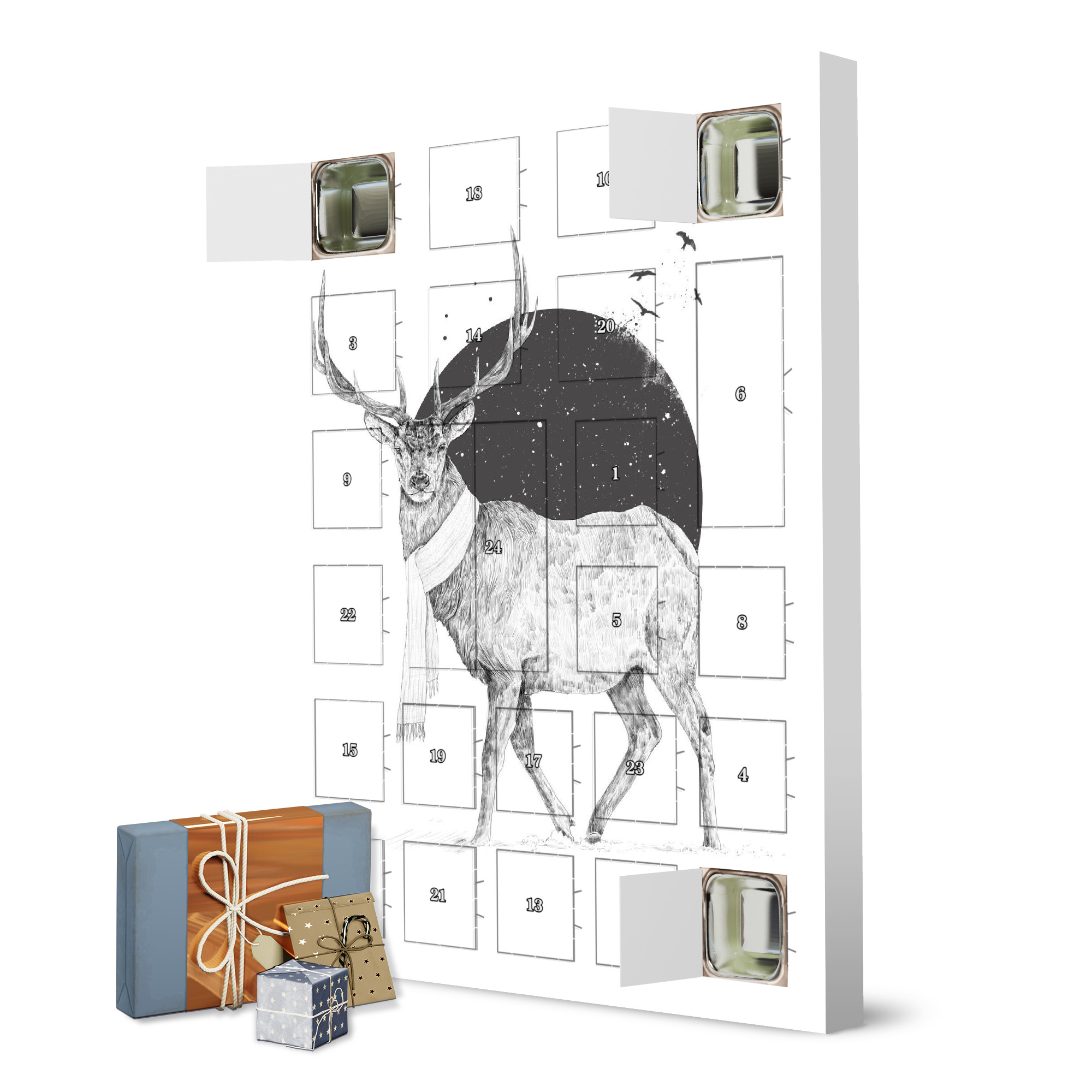 Adventskalender zum Selbstbefüllen Winter is all around artboxONE Adventskalender Tiere