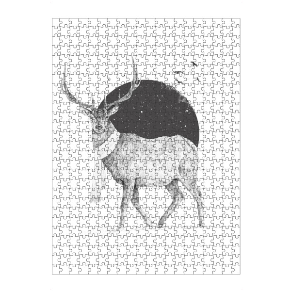 artboxONE Puzzle "Winter is all around" artboxONE - Tiere,Schwarzweiß,Weihnachten