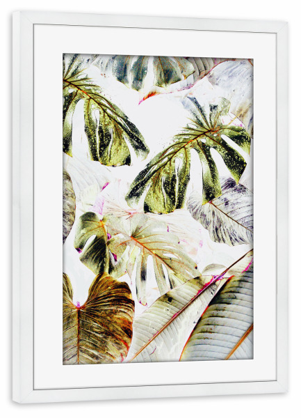 Poster mit Rahmen weiß "Vintage Tropica" artboxONE - Natur