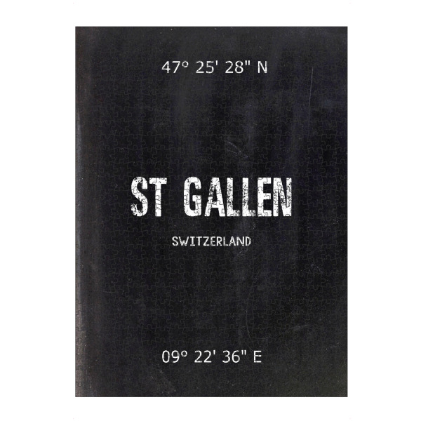 Puzzle Ravensburger "St. Gallen Wall Art" artboxONE - Städte,Reise,Schwarzweiß - St. gallen,Switzerland,Art - Bild st. gallen